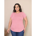 Blusa lisa plus size basica de malha viscolycra