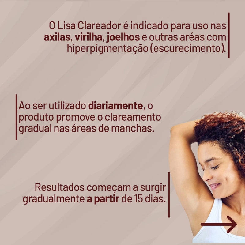 Kit Bumbum lisinho + Creme Clareador de Virilha e Axila