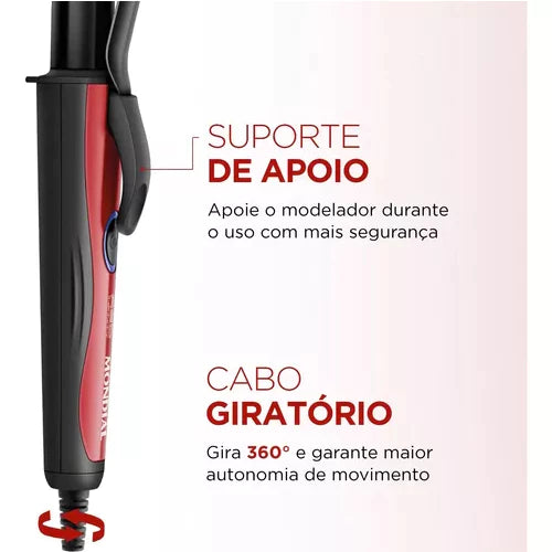 Modelador de cachos Mondial Red Infinity EM-12 Bivolt