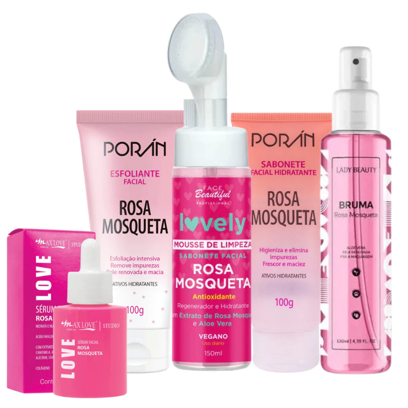 Kit skin care limpeza de pele rosa mosqueta