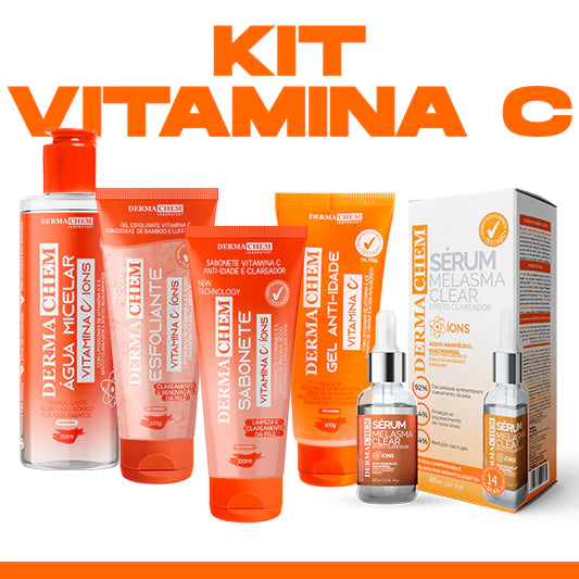 Kit Skincare Vitamina C Clareador e Anti-idade - Dermachem