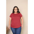 Blusa lisa plus size basica de malha viscolycra