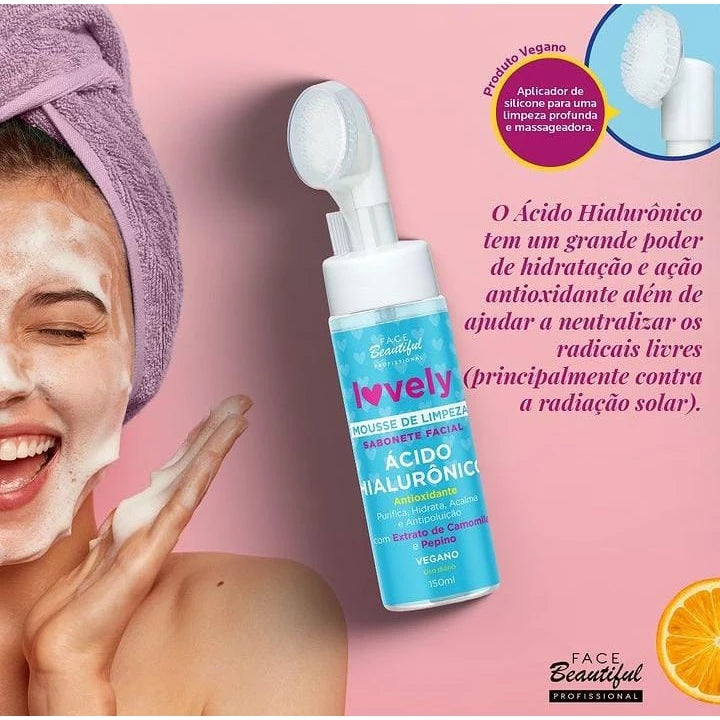 Sabonete Facial Mousse de Limpeza Com Aplicador- Lançamento