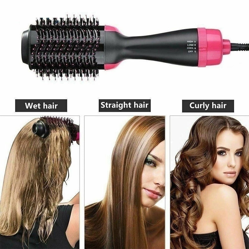 Escova Secadora Alisador Elétrica Quente Cabelo Com 3 Em 1 Hair Styler FANG APENAS 110V