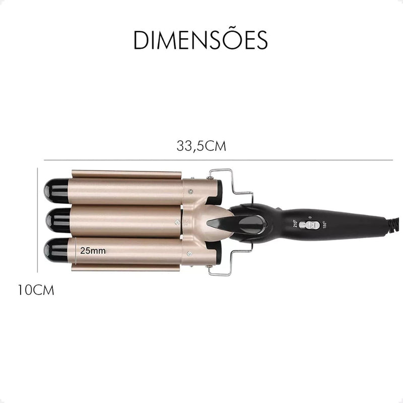 Modelador de cachos tri ondas Tri-ondas