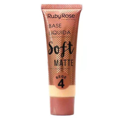 KIT 2 peças Base Líquida Soft Matte Bege Ruby Rose HB-8050